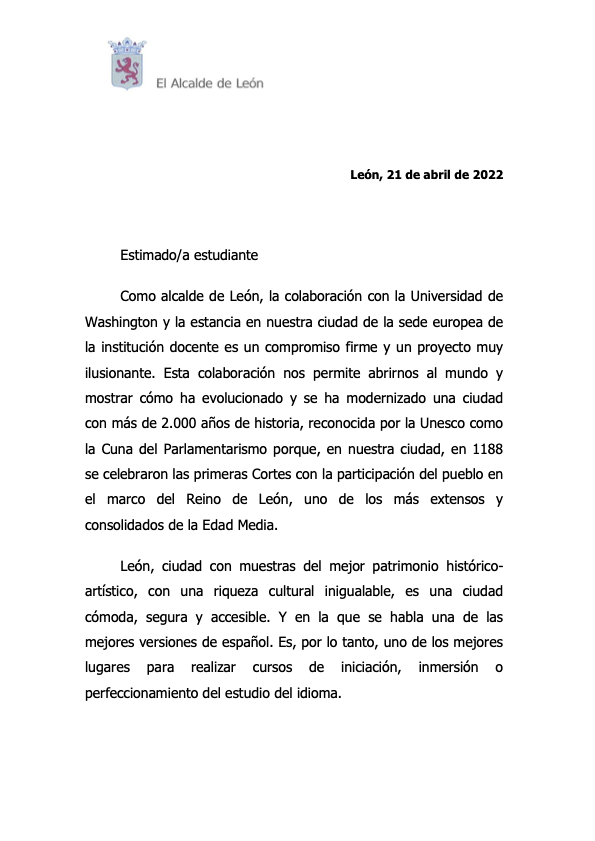 CARTA AYTO APOYO AL PROGRAMA SPAIN ABROAD